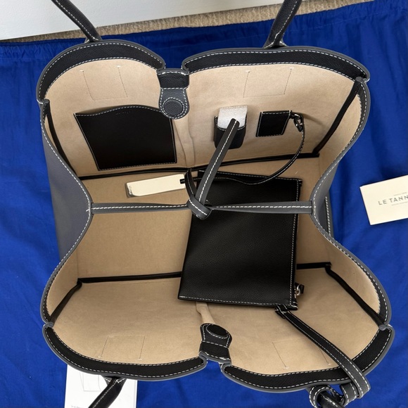 Le Tanneur Brand New Large Elena Bag. Elegant Tote Bag in Grained Leather - Picture 7 of 16